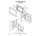 Whirlpool MW8500XR1 door and latch diagram