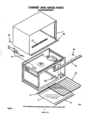Cabinet and hinge