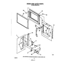 Whirlpool MW8570XR0 door and latch diagram