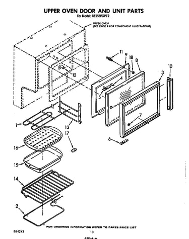 Upper oven and unit