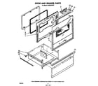 Whirlpool RF367BXPW0 door and drawer diagram