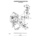 Whirlpool MW8400XW0 magnetron and air flow diagram