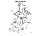 Whirlpool MW8400XW0 cabinet and stirrer diagram