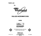 Whirlpool MW8500XS0 front cover diagram