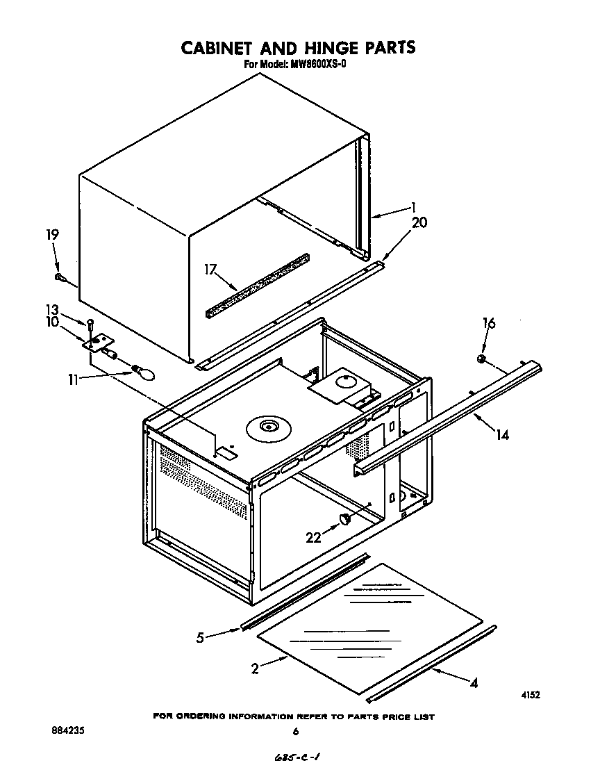 Cabinet and hinge