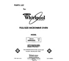 Whirlpool MW8650XS0 front cover diagram