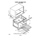 Whirlpool MW8650XS0 cabinet and hinge diagram