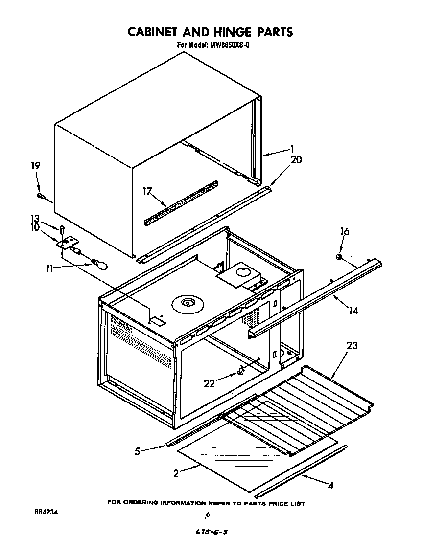 Cabinet and hinge