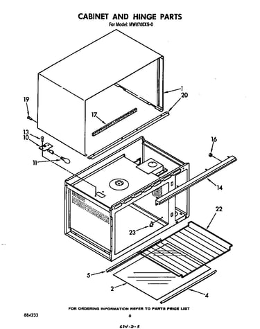 Cabinet and hinge