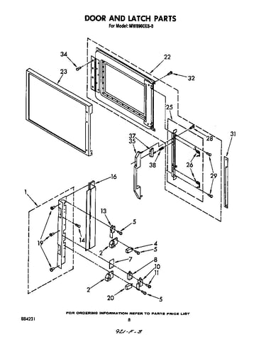 Door and latch