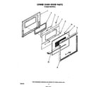 Whirlpool RS610PXK2 lower oven door diagram