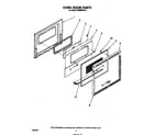Whirlpool RS630PXK2 oven door diagram