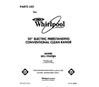 Whirlpool RF317PXPW0 front cover diagram