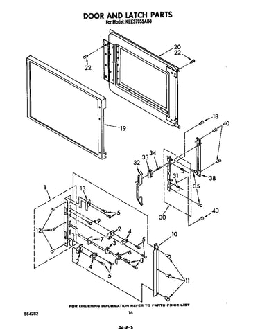 Door and latch