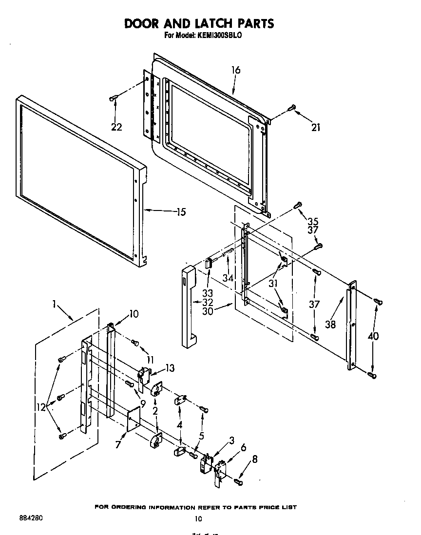 Door and latch