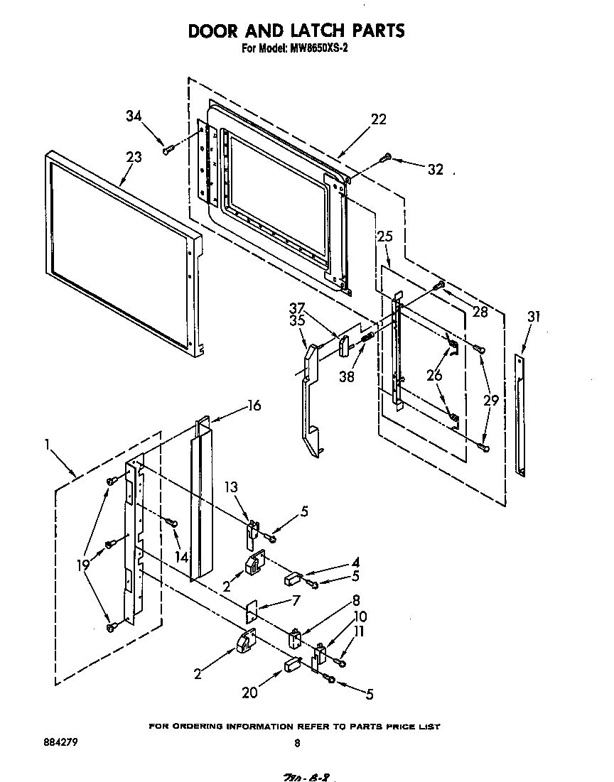 Door and latch