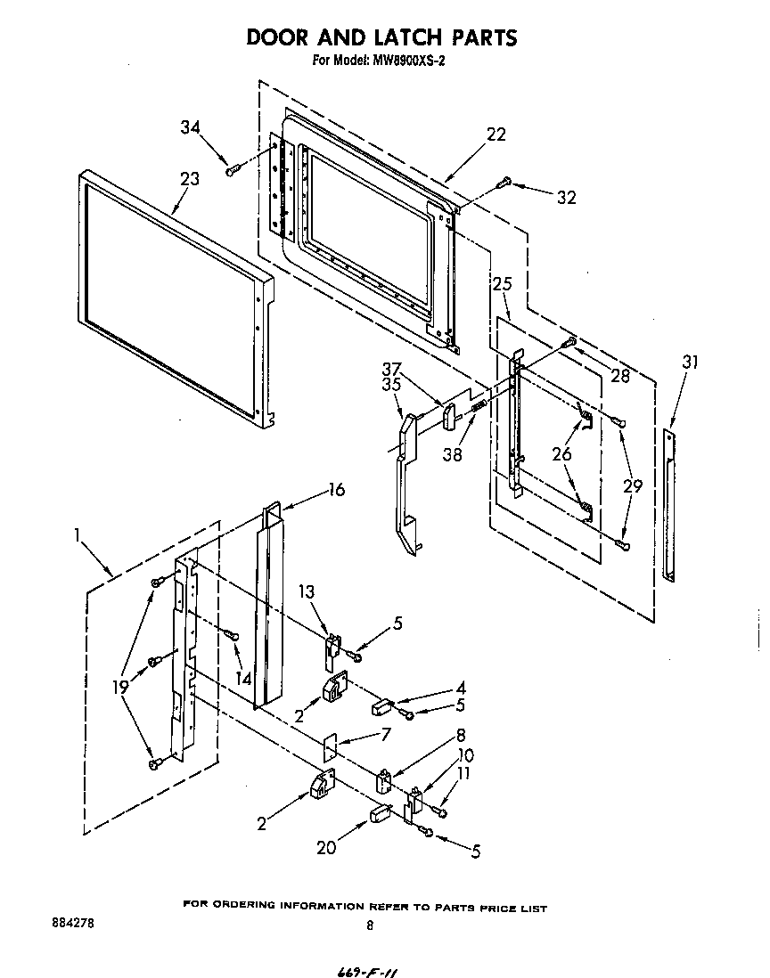 Door and latch