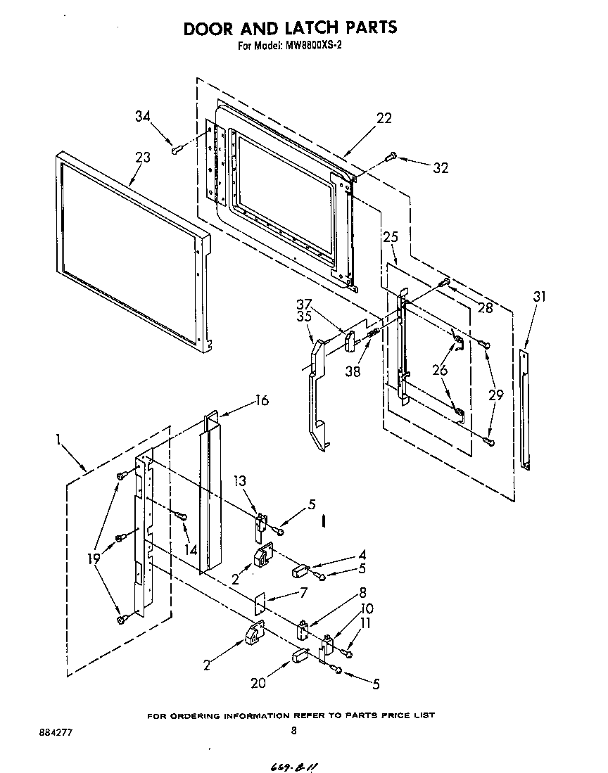 Door and latch