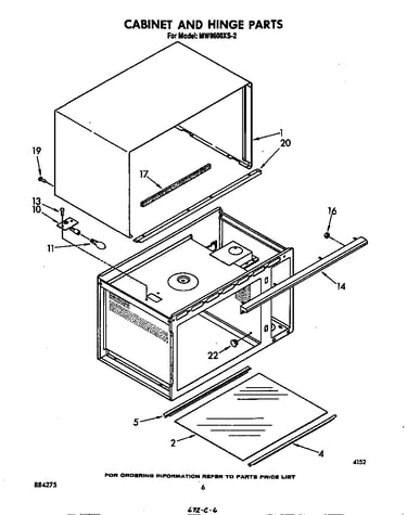 Cabinet and hinge