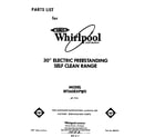 Whirlpool RF360EXPW0 front cover diagram