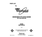 Whirlpool RM973BXST0 front cover diagram