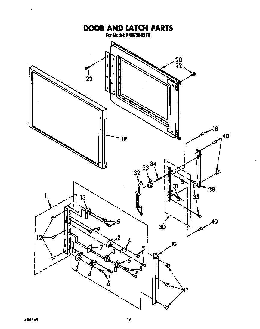Door and latch