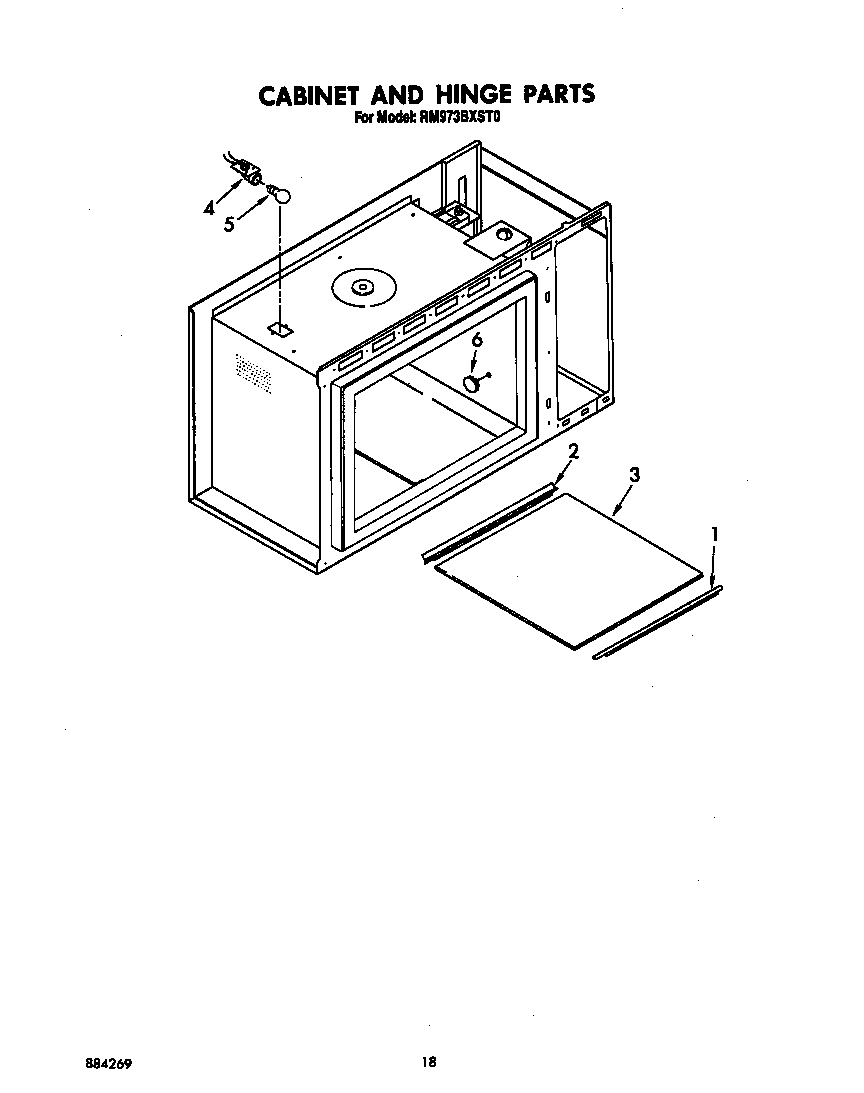 Cabinet and hinge