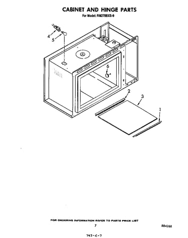 Cabinet and hinge
