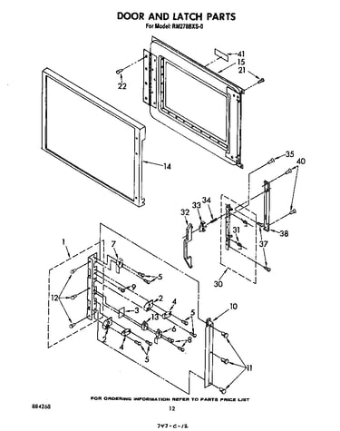 Door and latch