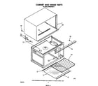Whirlpool MW8570XR1 cabinet and hinge diagram