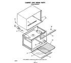Whirlpool MW8700XS1 cabinet and hinge diagram