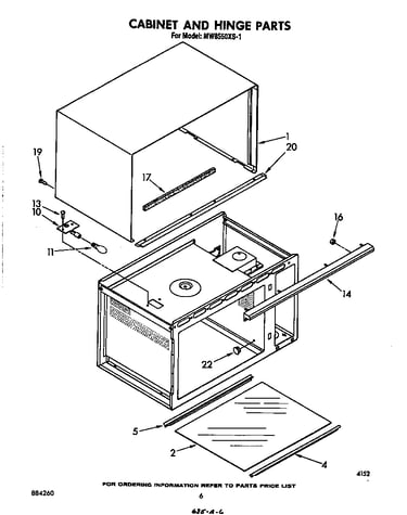 Cabinet and hinge