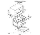 Whirlpool MW8600XS1 cabinet and hinge diagram