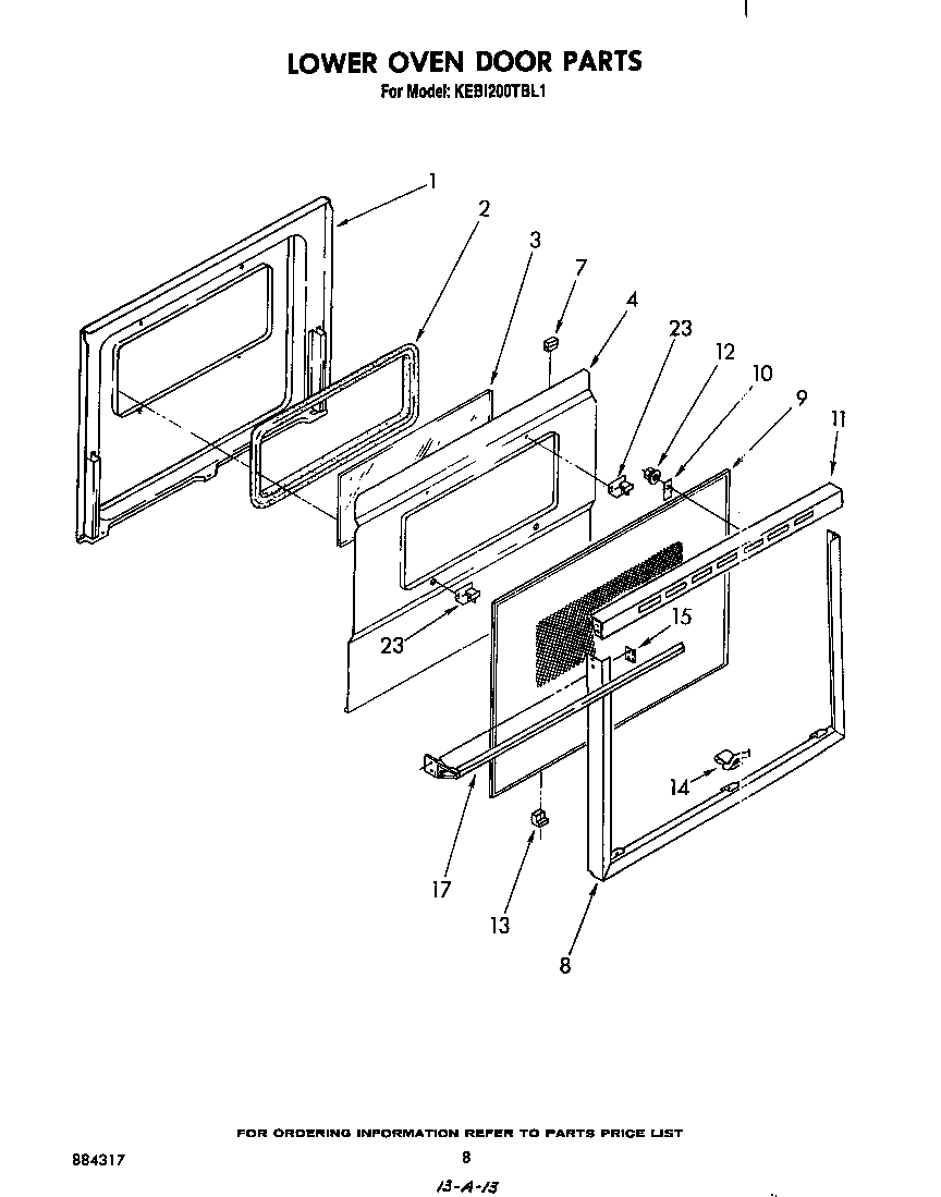 Lower oven door