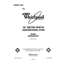 Whirlpool RB2000XKW2 front cover diagram