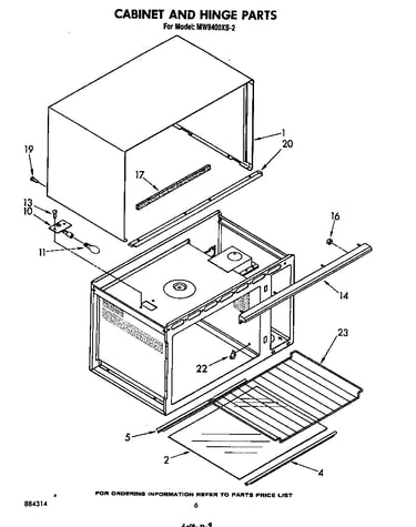 Cabinet and hinge