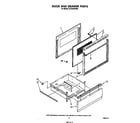 Whirlpool RF332BXPW0 door and drawer diagram