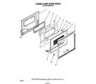 Whirlpool RB275PXK0 lower oven door diagram