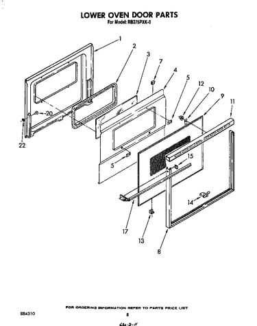 Lower oven door