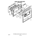 Whirlpool RB275PXK0 upper oven door diagram