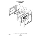 Whirlpool RS630PXK3 oven door diagram