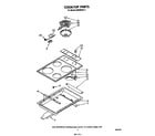 Whirlpool RS630PXK3 cooktop diagram