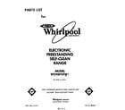 Whirlpool RF398PXPW1 front cover diagram