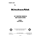 KitchenAid KEDS100SCB1 front cover diagram