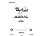 Whirlpool RS610PXV0 front cover diagram