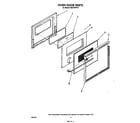 Whirlpool RS610PXV0 oven door diagram