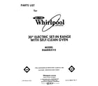 Whirlpool RS600BXV0 front cover diagram