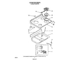 Whirlpool RF398PXVW0 cook top diagram