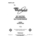 Whirlpool RF395PXVW0 front cover diagram