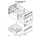 Whirlpool RF395PXVW0 door and drawer diagram